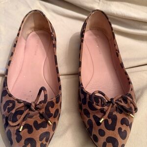 Stuart Weitzman Brown Leopard Print Flats